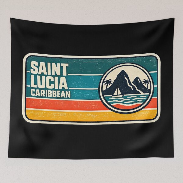 Item preview, Santa Lucía Caribe Vintage Pitons Paradise designed and sold by scicilysimonee.