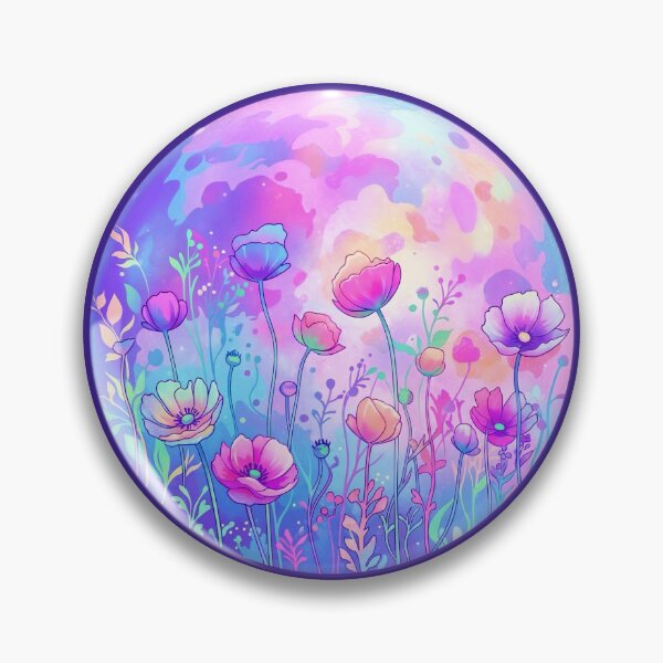 Item preview, Anime Flower Moon Pastel Celestial Art designed and sold by Crystal Moon.