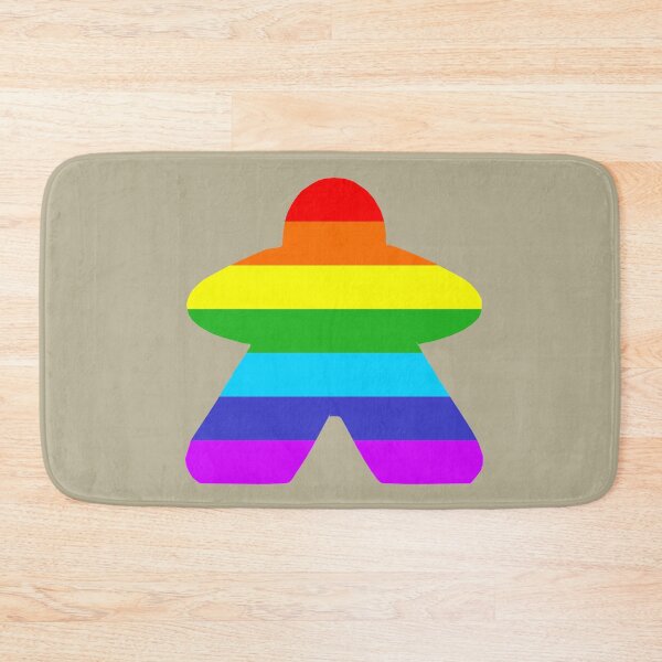 Item preview, Rainbow Gay Pride Flag Stripes Board Game Meeple  designed and sold by TackyTime.