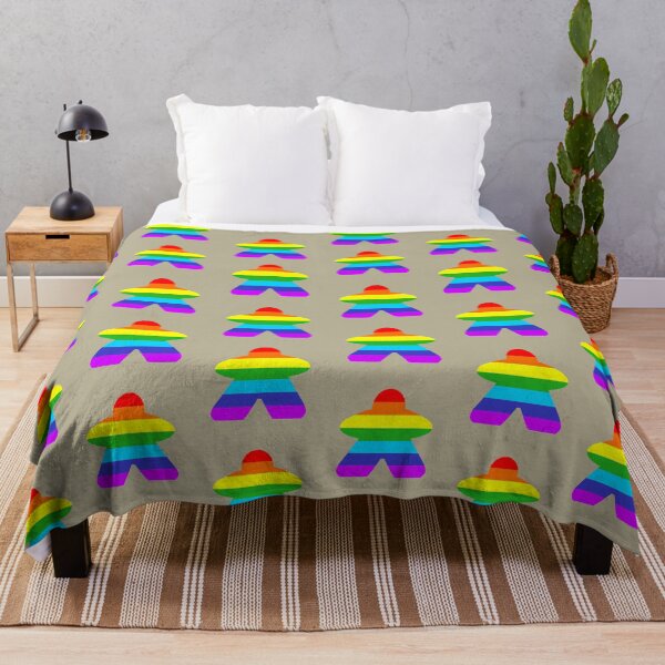 Item preview, Rainbow Gay Pride Flag Stripes Board Game Meeple  designed and sold by TackyTime.