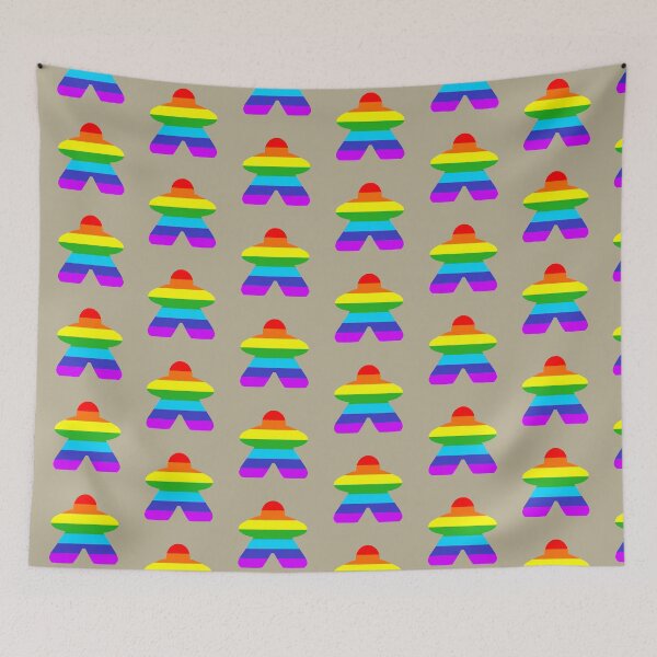 Item preview, Rainbow Gay Pride Flag Stripes Board Game Meeple  designed and sold by TackyTime.