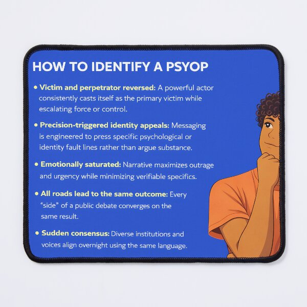 Item preview, How to Identify a Psyop (Blue) designed and sold by Bob's Art Shoppe.