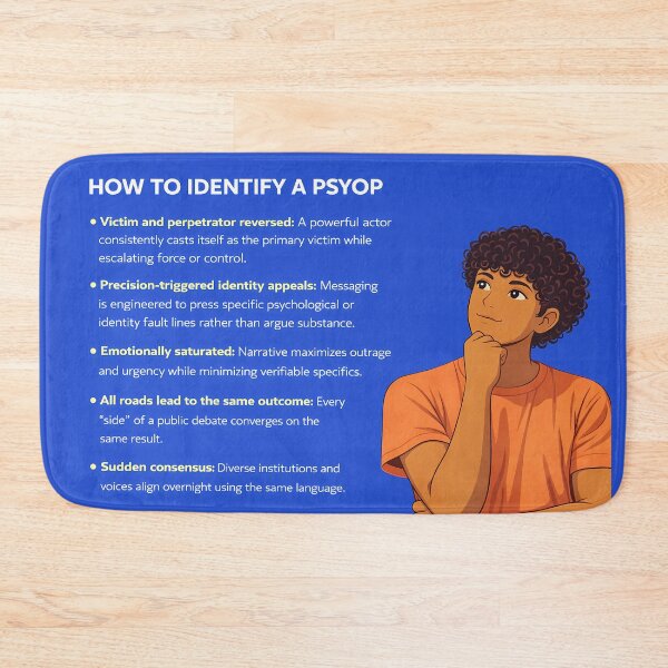 Item preview, How to Identify a Psyop (Blue) designed and sold by Bob's Art Shoppe.