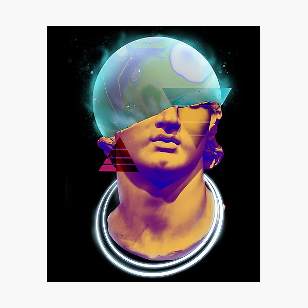 Item preview, Vaporwave David Greek Statue Synthwave designed and sold by hvwajkwe46.