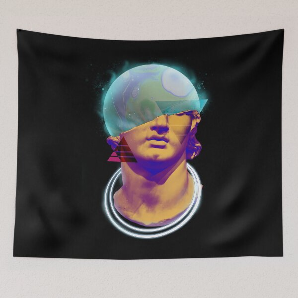 Item preview, Vaporwave David Greek Statue Synthwave designed and sold by hvwajkwe46.