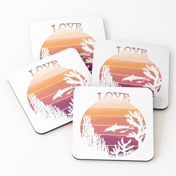 Item preview, Love Oceans Dolphin Sunset - Romantic Ocean Silhouette designed and sold by TheArtOfTreble.