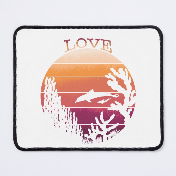 Item preview, Love Oceans Dolphin Sunset - Romantic Ocean Silhouette designed and sold by TheArtOfTreble.