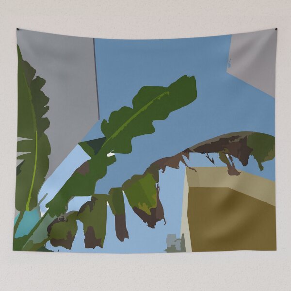 Item preview, Modern Tropical Banana Leaves Art - Minimalist Urban Jungle Illustration ​es. designed and sold by LineLoo.