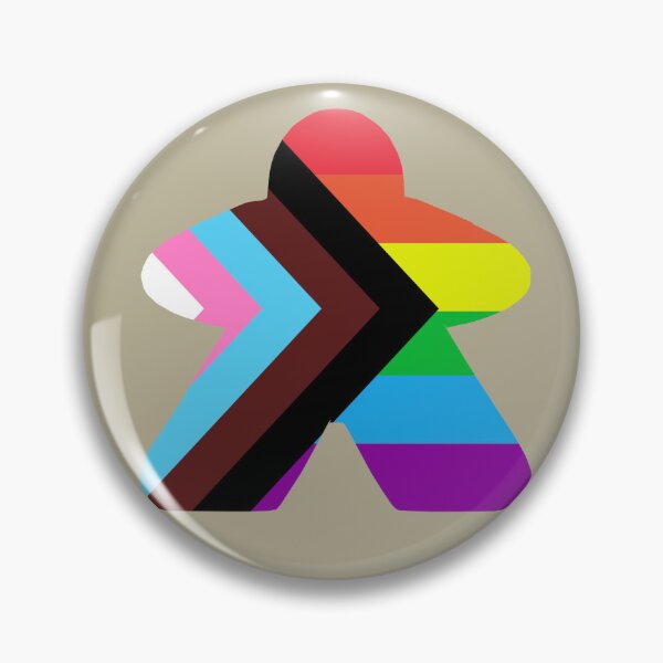 Item preview, Progress Pride Flag Stripes Board Game Meeple  designed and sold by TackyTime.