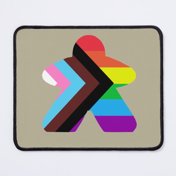 Item preview, Progress Pride Flag Stripes Board Game Meeple designed and sold by TackyTime.