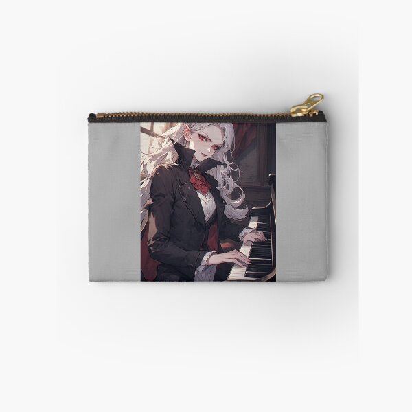 Item preview, Elegant anime vampire playing piano designed and sold by ArtsJulian.