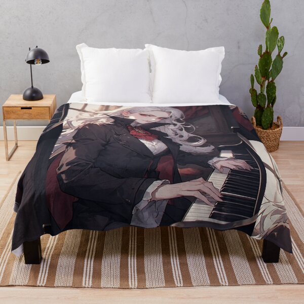 Item preview, Elegant anime vampire playing piano designed and sold by ArtsJulian.
