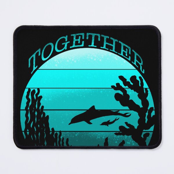 Item preview, Together Oceans Dolphin Sunset - Playful Ocean Silhouette designed and sold by TheArtOfTreble.