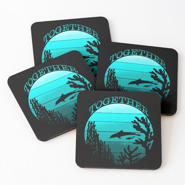 Item preview, Together Oceans Dolphin Sunset - Playful Ocean Silhouette designed and sold by TheArtOfTreble.