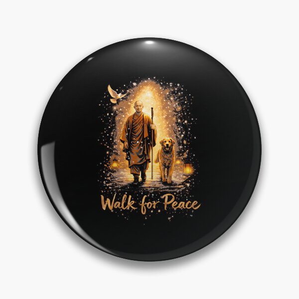 Item preview, Walk For Peace Monks With Aloka Dog Cool Peace T-Shirt designed and sold by SAPAIDART.