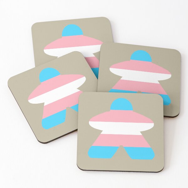 Item preview, Transgender Pride Flag Stripes Board Game Meeple  designed and sold by TackyTime.