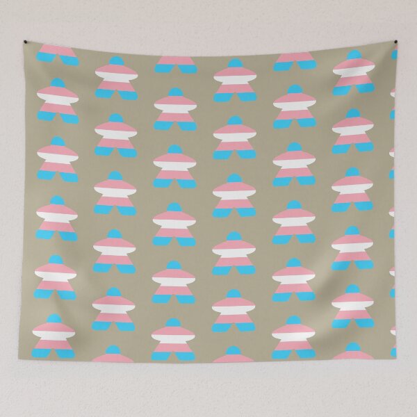 Item preview, Transgender Pride Flag Stripes Board Game Meeple  designed and sold by TackyTime.