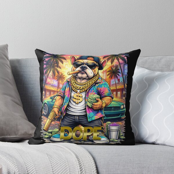 Item preview, Miami Street Bulldog Graphic cute trendy popular hip hop dog retro sunset car urban hustle design designed and sold by zvalente.