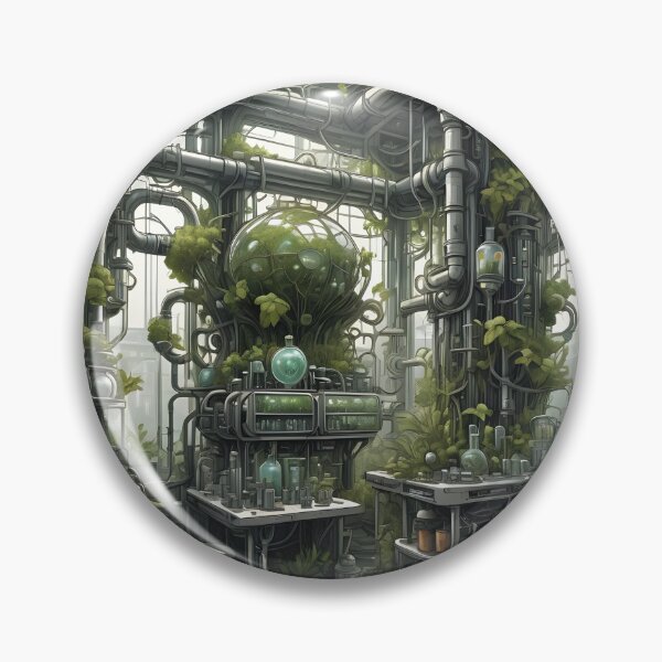 Item preview, Solarpunk Botany Lab Greenhouse Apothecary Scientific Art designed and sold by RelinCreates.