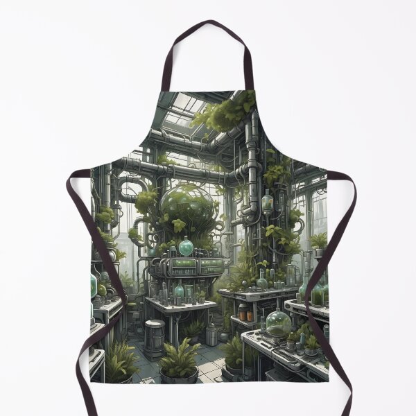 Item preview, Solarpunk Botany Lab Greenhouse Apothecary Scientific Art designed and sold by RelinCreates.