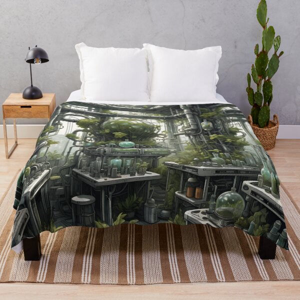 Item preview, Solarpunk Botany Lab Greenhouse Apothecary Scientific Art designed and sold by RelinCreates.