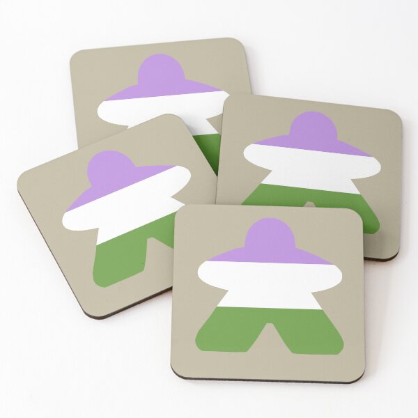 Item preview, Genderqueer Pride Flag Stripes Board Game Meeple  designed and sold by TackyTime.