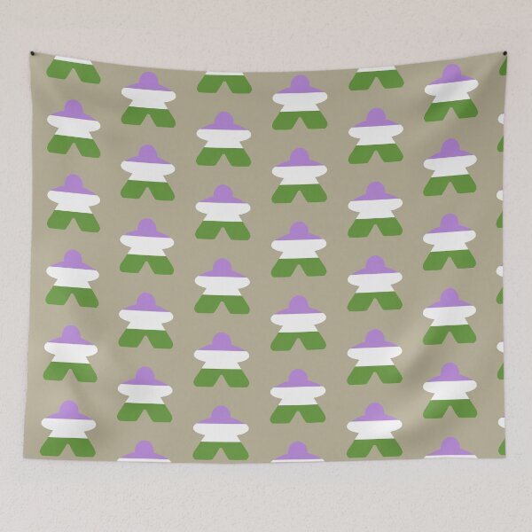 Item preview, Genderqueer Pride Flag Stripes Board Game Meeple  designed and sold by TackyTime.