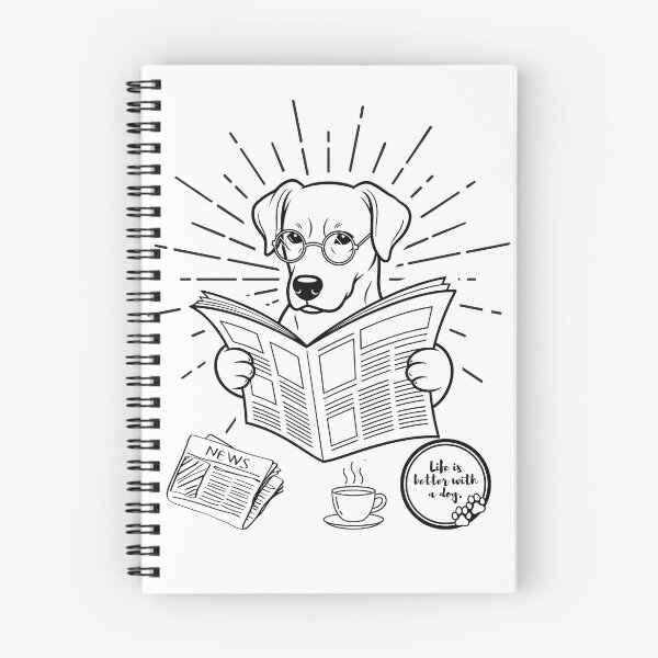 Item preview, Vintage Smart Dog Smart Pup Daily Reader Smart Dog Dog with Eyeglasses  designed and sold by SushiShop1.