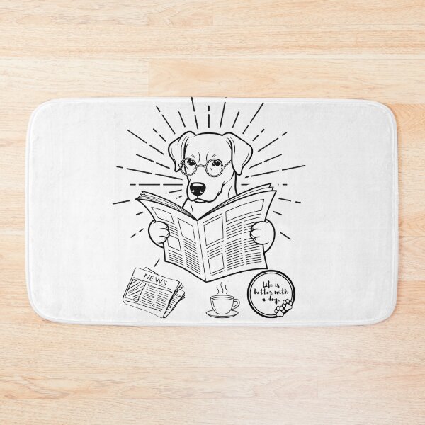Item preview, Vintage Smart Dog Smart Pup Daily Reader Smart Dog Dog with Eyeglasses  designed and sold by SushiShop1.