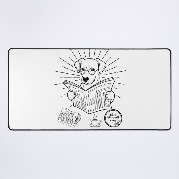 Item preview, Vintage Smart Dog Smart Pup Daily Reader Smart Dog Dog with Eyeglasses designed and sold by SushiShop1.