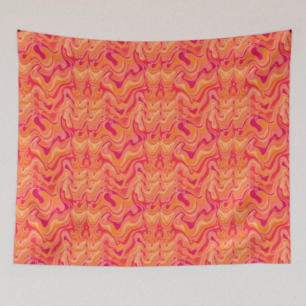 Item preview, Orange and Pink Swirly Trendy Pattern designed and sold by poppet103.