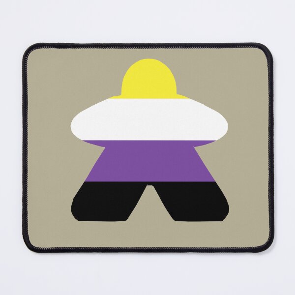 Item preview, Non-Binary Pride Flag Stripes Board Game Meeple designed and sold by TackyTime.