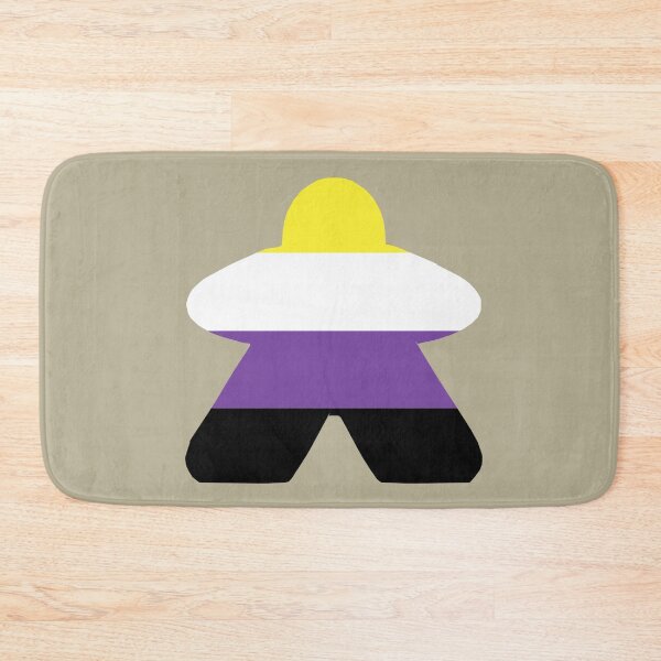 Item preview, Non-Binary Pride Flag Stripes Board Game Meeple  designed and sold by TackyTime.