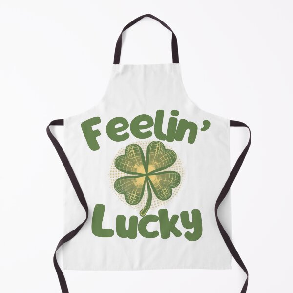 Item preview, Feelin’ Lucky Retro 70s Wavy Typography Shirt (Disco Clover Vintage Aesthetic) designed and sold by trendplusco.