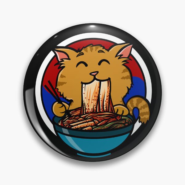 Item preview, Kawaii Orange Cat & Kimchi Trio - Authentic Baechu, Chonggak, & Gat Kimchi Art designed and sold by Jesta Graphics.