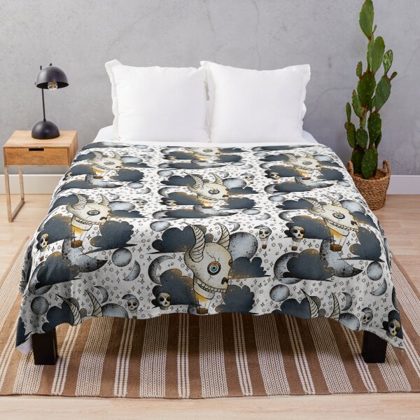 Item preview, Surreal Skull Hot Air Balloon Pattern - Dark Dreamlike Illustration designed and sold by TheArtOfTreble.
