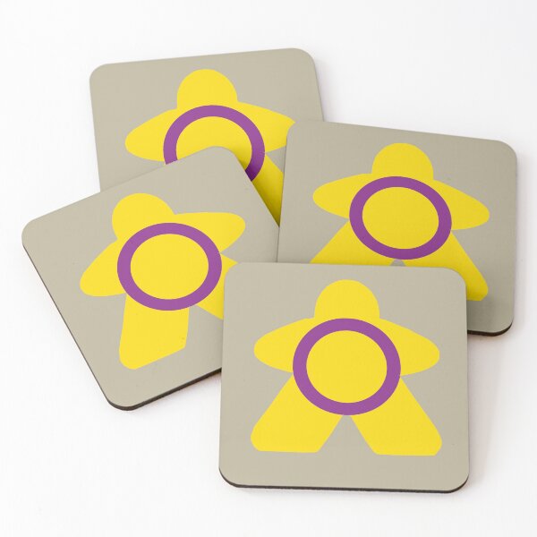 Item preview, Intersex Pride Flag Stripes Board Game Meeple  designed and sold by TackyTime.
