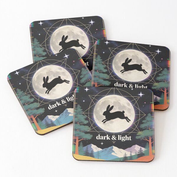 Item preview, Moon Rabbit – Dark & Light Mystical Night Landscape designed and sold by KiraChie.
