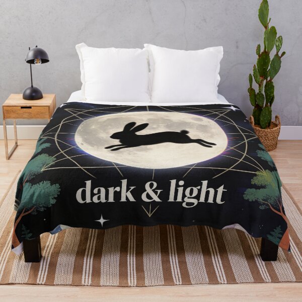 Item preview, Moon Rabbit – Dark & Light Mystical Night Landscape designed and sold by KiraChie.