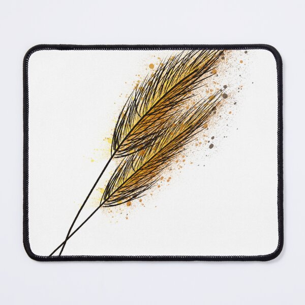 Item preview, Golden Wheat Feather Splash - Elegant Botanical Illustration designed and sold by TheArtOfTreble.