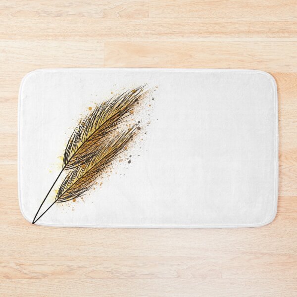 Item preview, Golden Wheat Feather Splash - Elegant Botanical Illustration designed and sold by TheArtOfTreble.