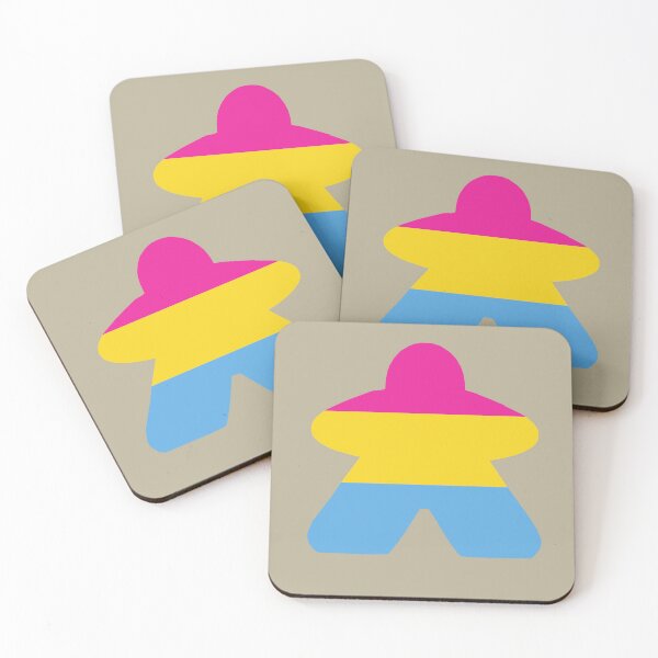 Item preview, Pansexual Pride Flag Stripes Board Game Meeple  designed and sold by TackyTime.