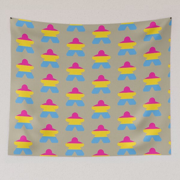 Item preview, Pansexual Pride Flag Stripes Board Game Meeple  designed and sold by TackyTime.