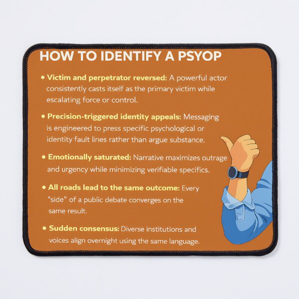 Item preview, How To Identify a Psyop (Orange) designed and sold by Bob's Art Shoppe.