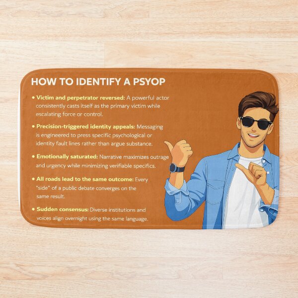 Item preview, How To Identify a Psyop (Orange) designed and sold by Bob's Art Shoppe.
