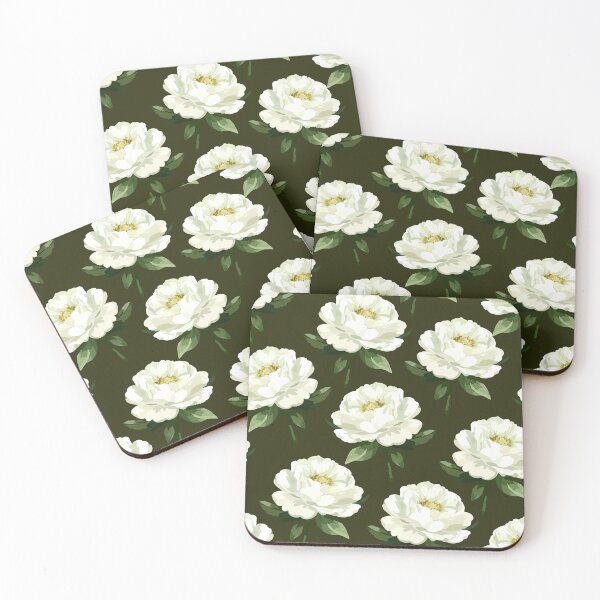 Item preview, White Peony Floral Seamless Pattern designed and sold by romyca creation_22.