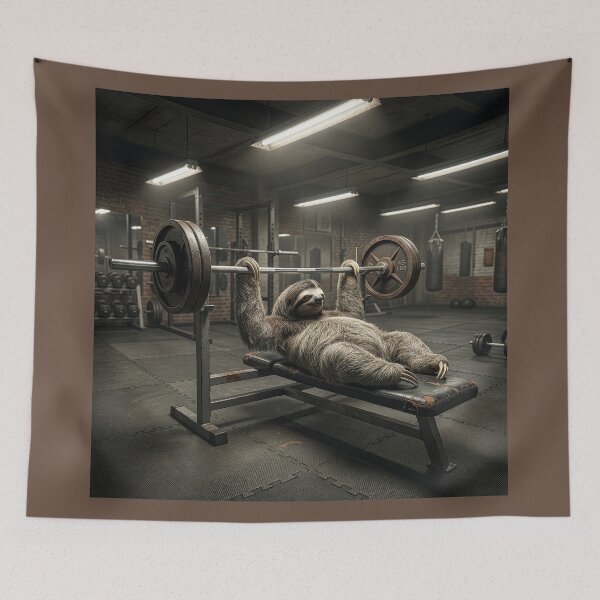 Item preview, Sloth Blasts His Pecs at the Gym designed and sold by Tridentulus.