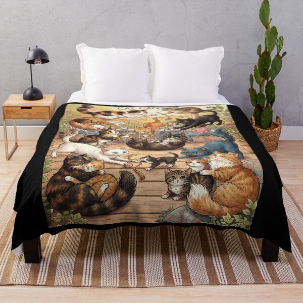 Item preview, Cat Cafe Scene with People and Cats designed and sold by Bappy888.