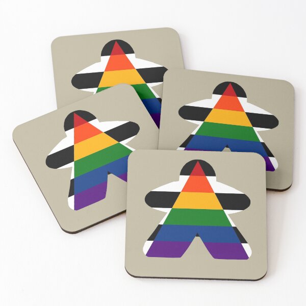 Item preview, Ally Pride Flag Stripes Board Game Meeple  designed and sold by TackyTime.