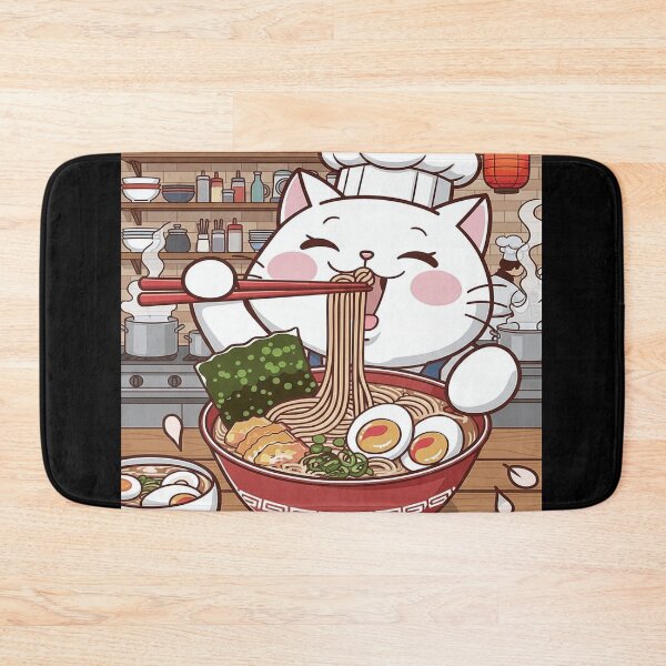 Item preview, Chef Cat Eating Ramen designed and sold by Bappy888.